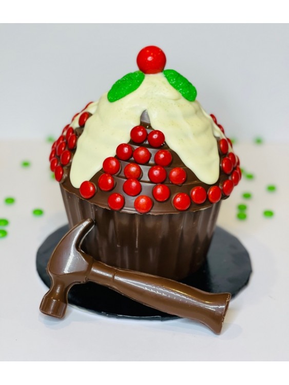 Giant Cupcake Christmas Pudding