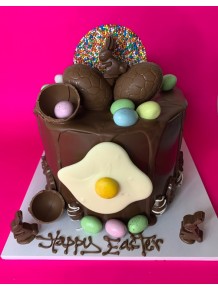 Splattered Egg Drip Smashcake